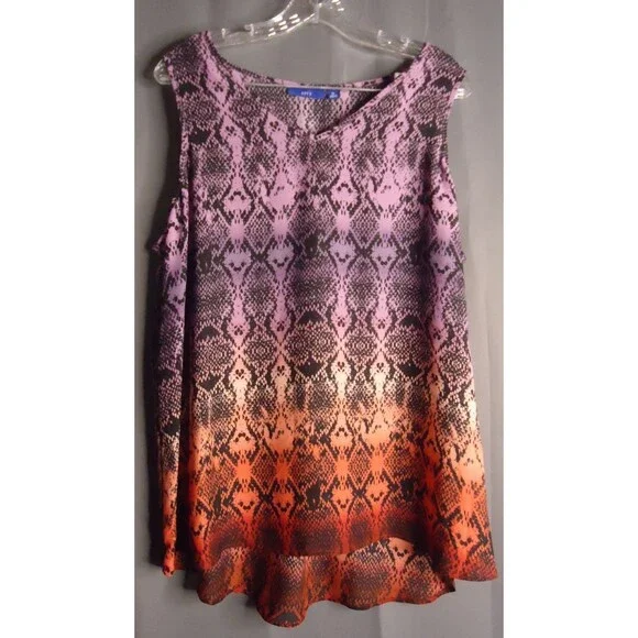 Apt. 9 Multicolored Animal Print Tank Blouse Womens Size XL - Picture 8 of 8
